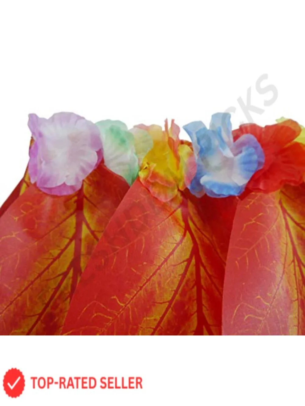 Hula Grass Skirt with Flower Leis for Luau Party Dress